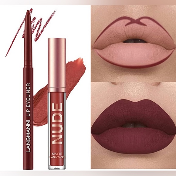 NWOT⭐️LANGMANNI💫Lip💄Liner and Lip Gloss Duo - Picture 5 of 9